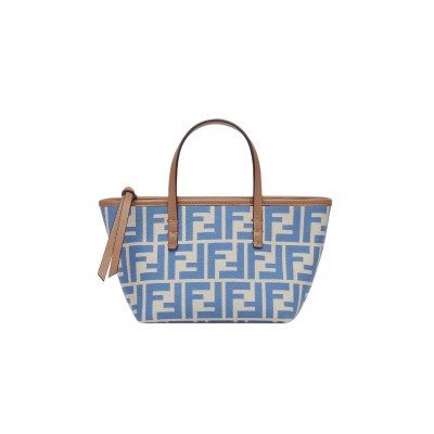 FENDI ROLL FF JACQUARD MINI TOTE BAG 8BS09ANWTF1NPY (18*14*12cm)